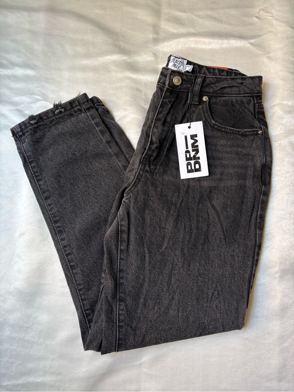 Princess Polly NWT Washed Black Straight Fit Jeans